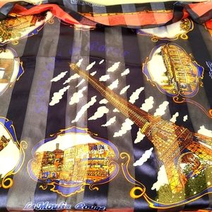 𝅺J.Mico Sancho Souvenir de Paris vintage scarf